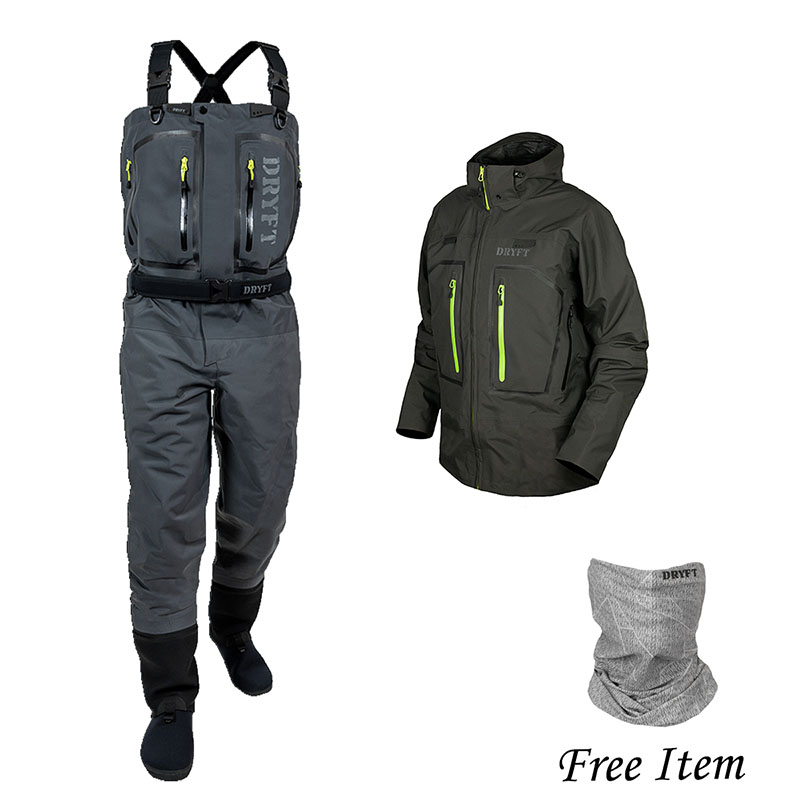 Primo Zip Wader & Primo Rain Jacket Bundle - DRYFT™ Fishing Waders