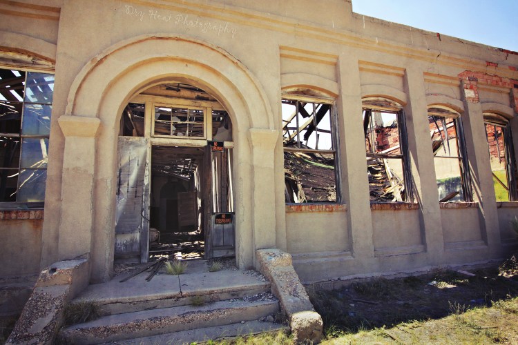 Abandoned school in Cedarvale, New Mexico.