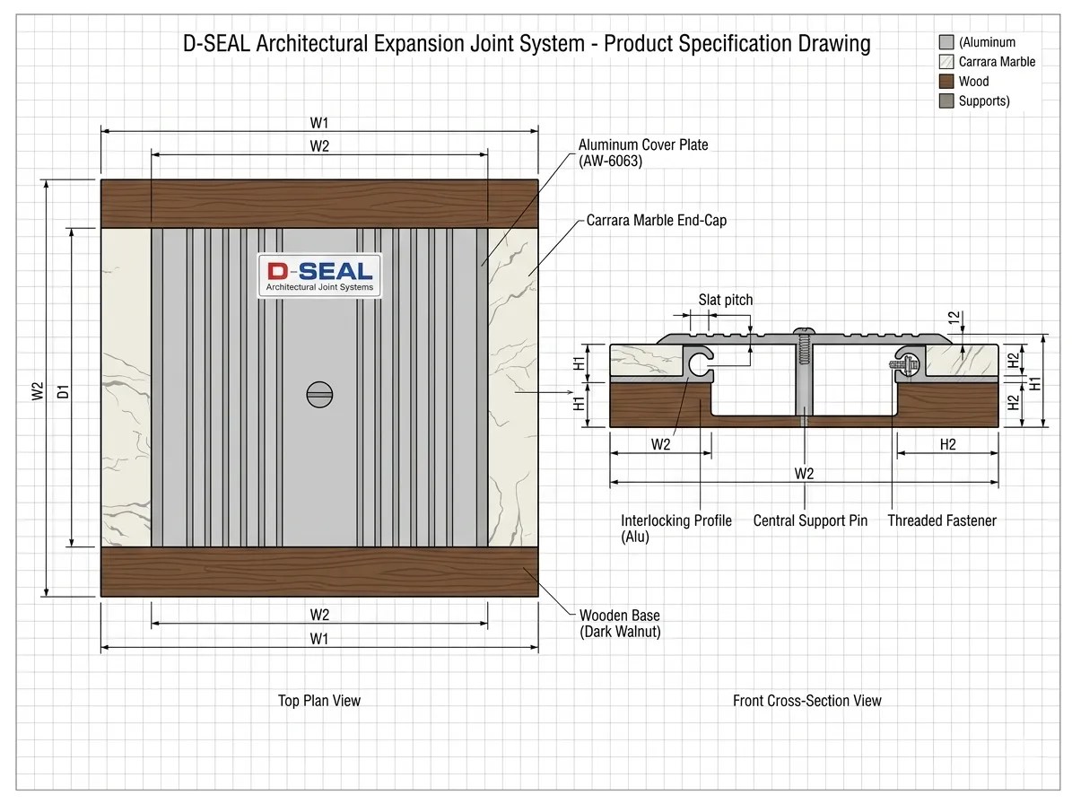 Dseal JackGuard 2D technical blueprint cross-section drawing