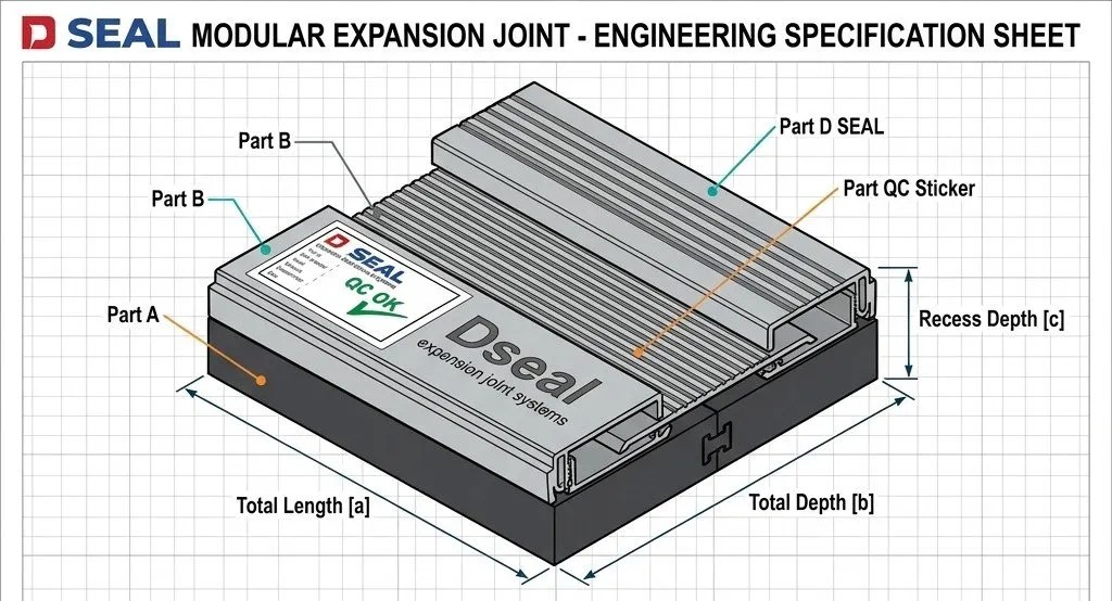 Dseal JointShield 2D technical blueprint cross-section drawing