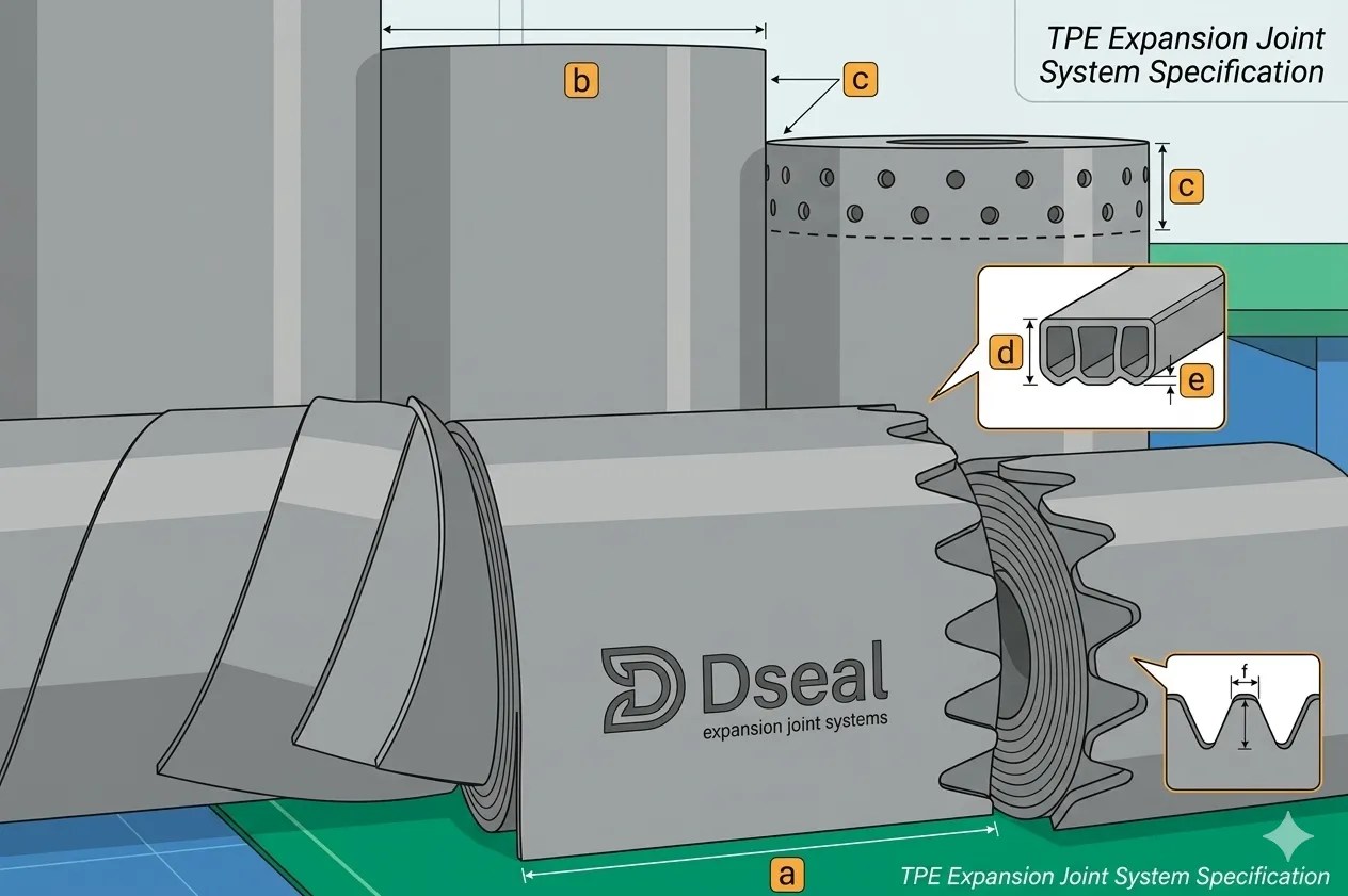 Dseal Roof Seal — TPE 2D technical blueprint cross-section drawing