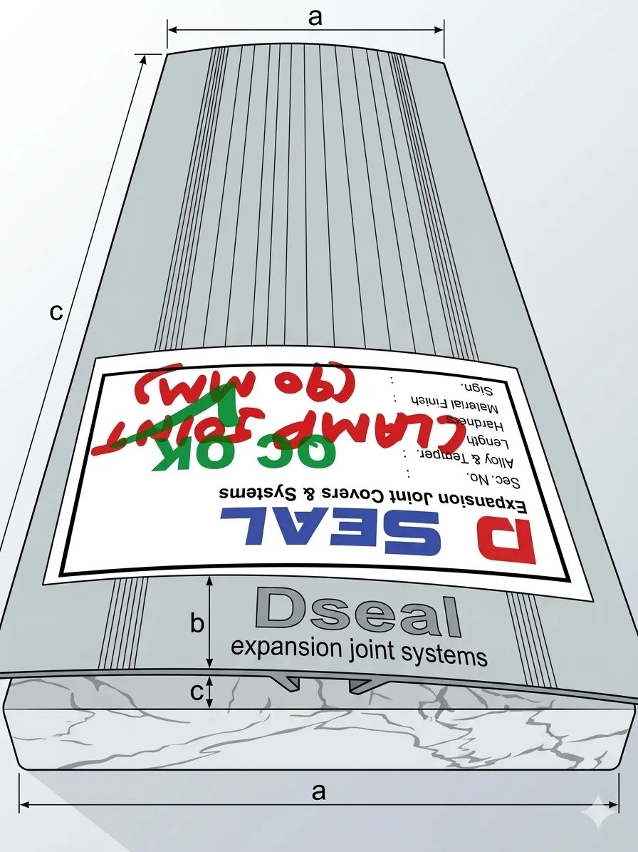 Dseal ClampJoint 2D technical blueprint cross-section drawing