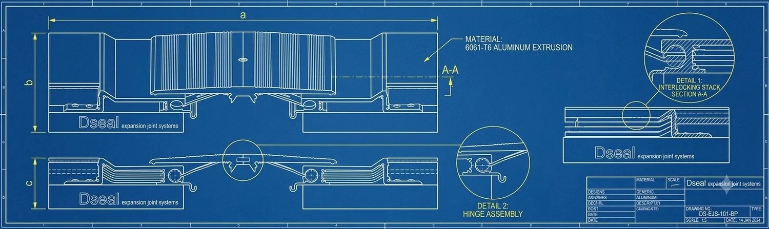 Dseal ProGuard 2D technical blueprint cross-section drawing