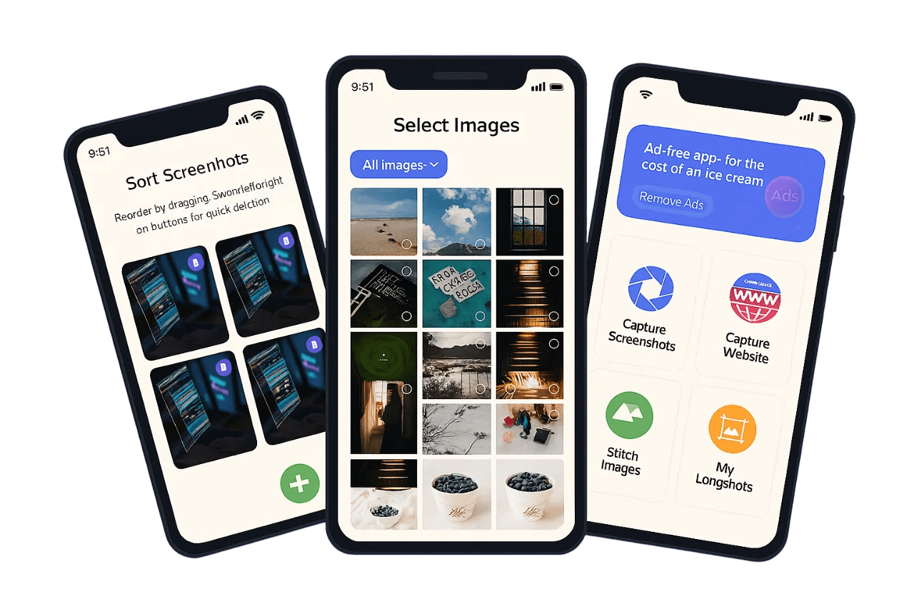 Application Screens Mockup
