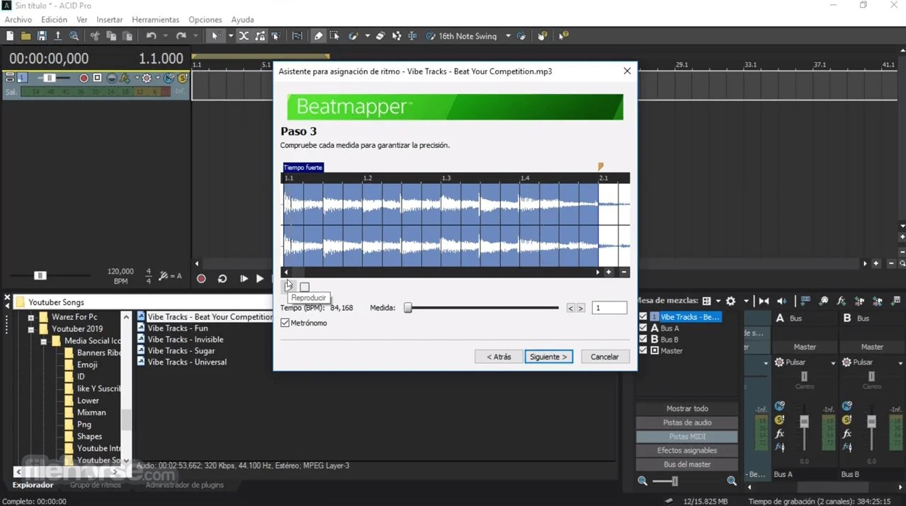 ACID Pro 11のBeatmapperウィザード