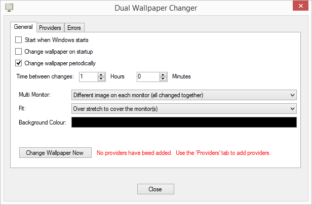 You can have a single image which is spread . Dual Monitor Tools Dual Wallpaper Page