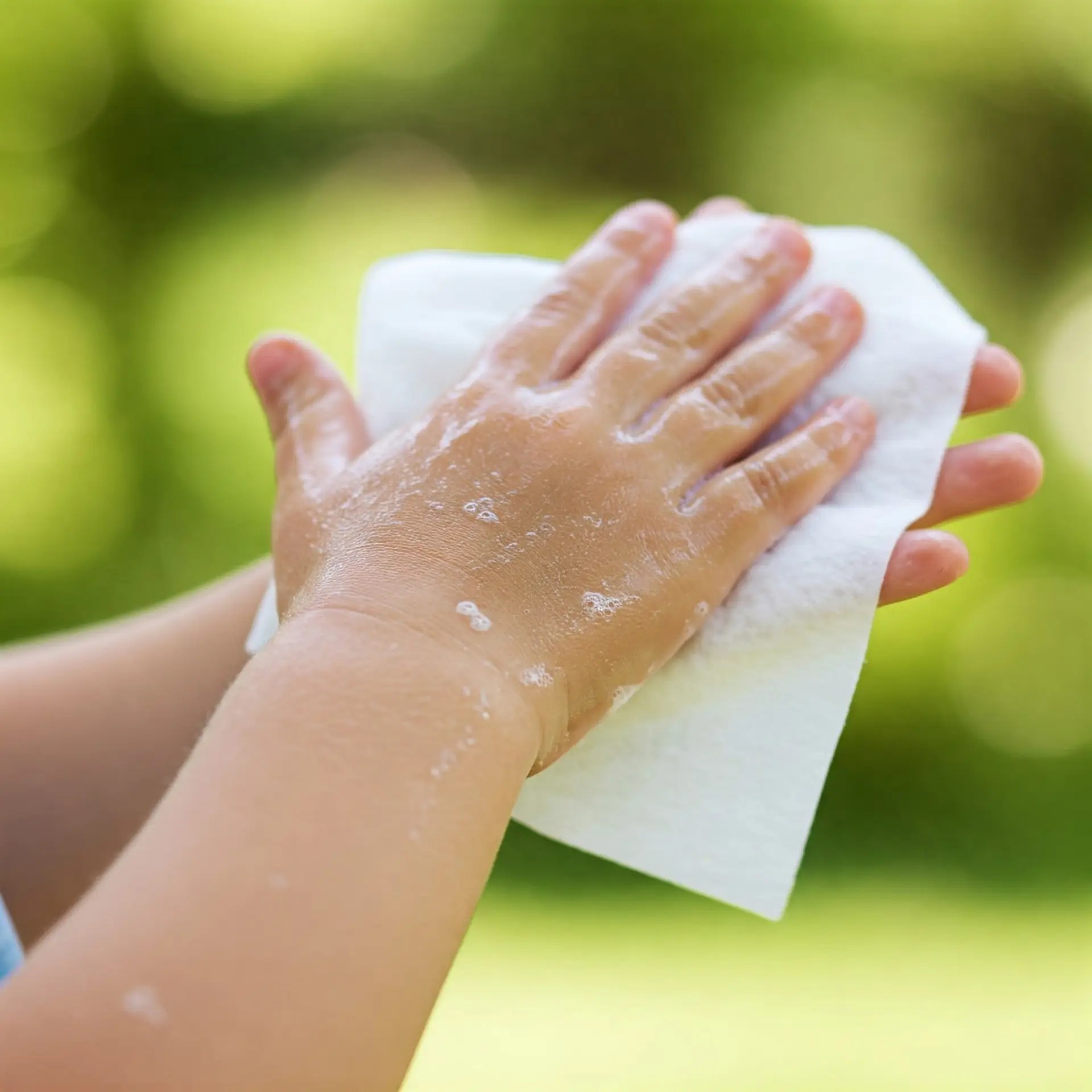 Washing With Wet Wipes