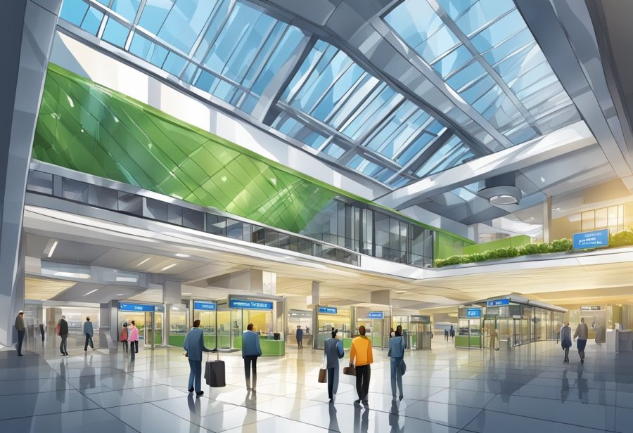 The Word Trade Centre metro station features modern facilities and services