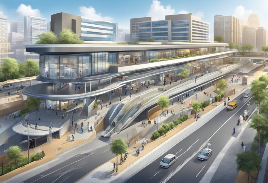 The GGICO Metro station is surrounded by local amenities and facilities, including shops, restaurants, and public services