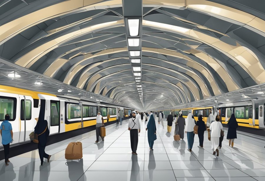 Al Ghubaiba metro station operates daily with extended hours. The station is bustling with commuters during peak times and remains well-lit at night