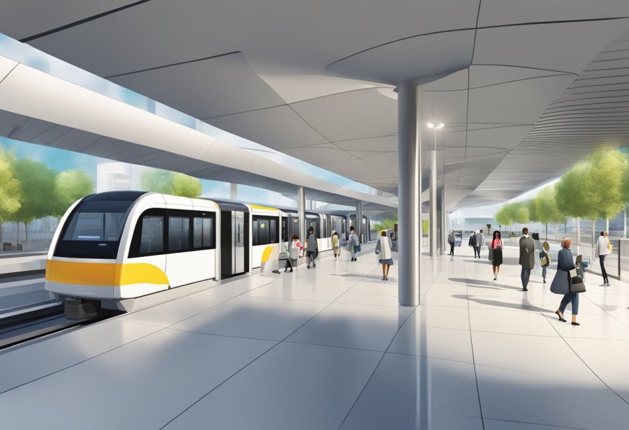The Equiti Metro Station features modern facilities and services, including ticket counters, seating areas, information kiosks, and accessible amenities
