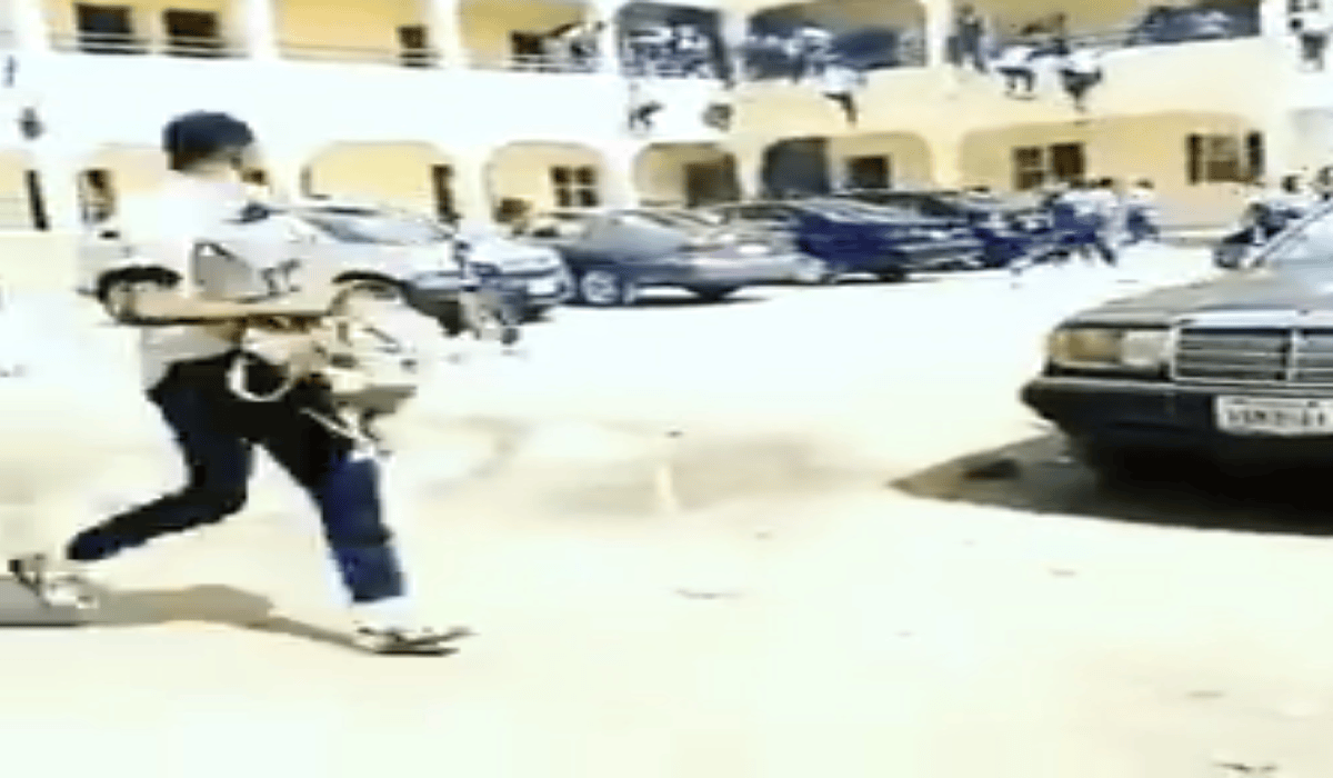 Video allegedly depicting students running from COVID-19 vaccine old, unrelated
