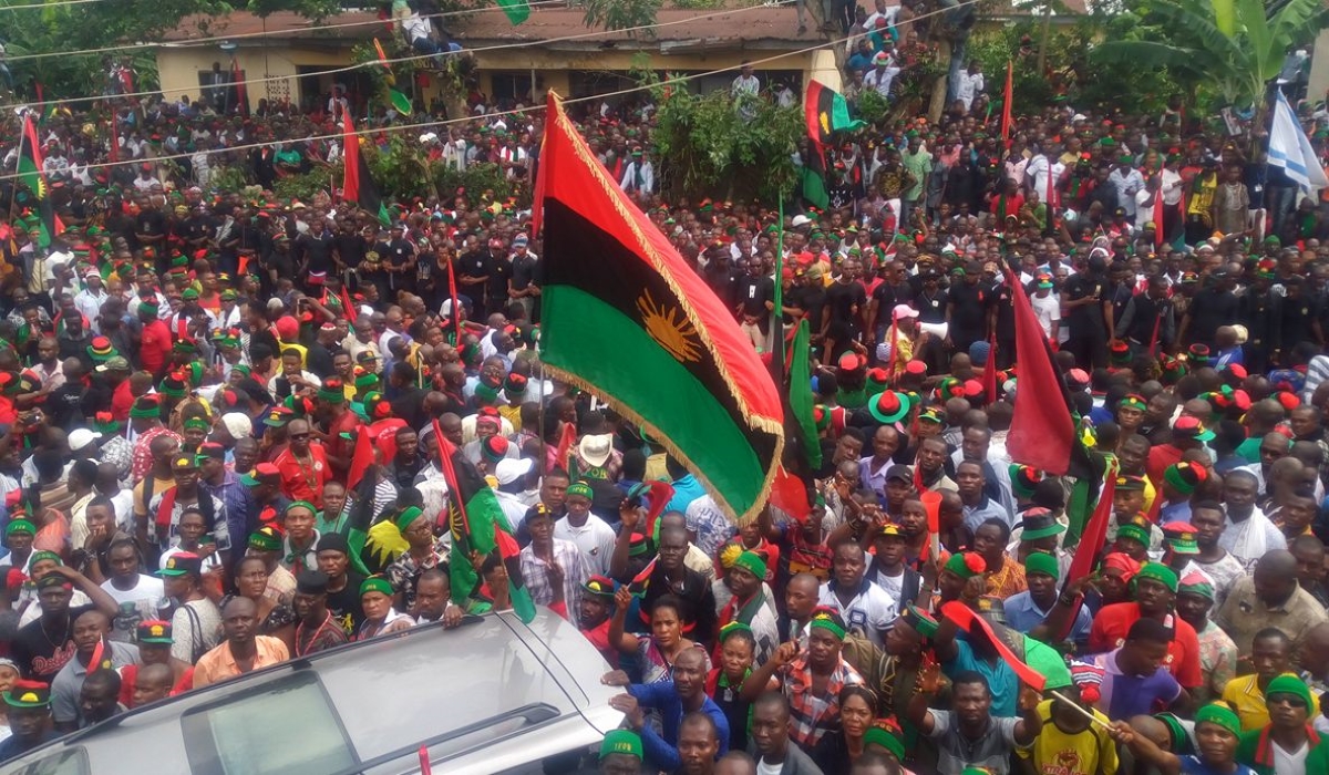 Viral Video Depicting IPOB Members Protesting Kanu's Re-Arrest Is From 2015