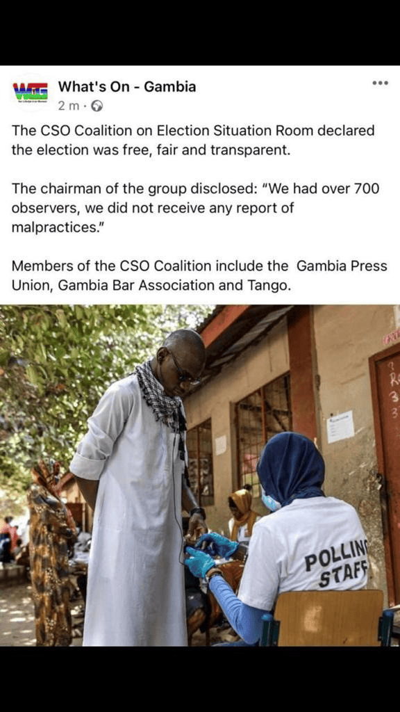No, CSO Coalition on Election did not deploy over 700 observers 2 No, CSO Coalition on Election did not deploy over 700 observers