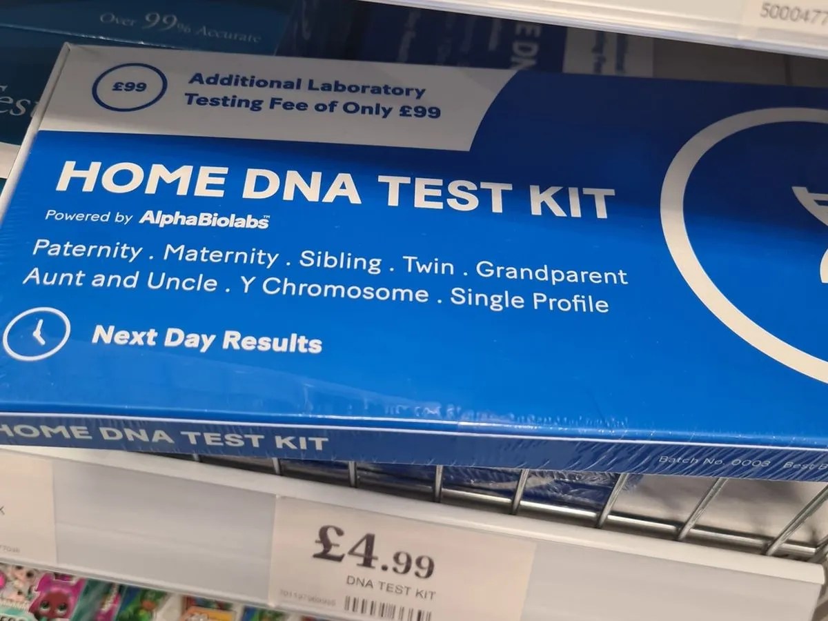 TRUE! £4.99 DNA test kit available for purchase but costs more to get result