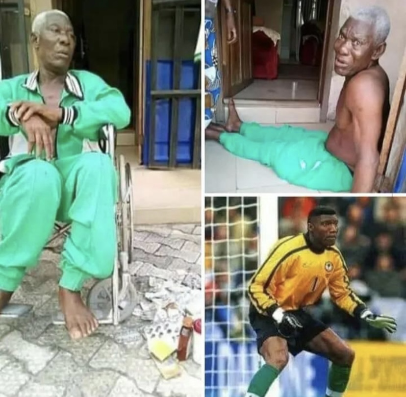 Picture of bedridden ex-footballer in wheelchair, not Peter Rufai