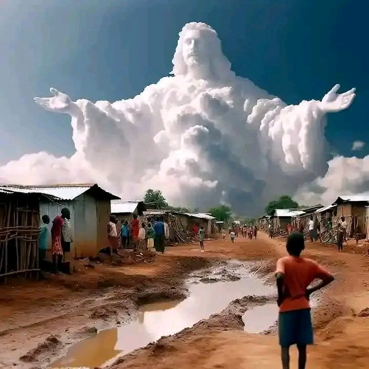 Viral image depicting Jesus appearing in sky, AI-generated