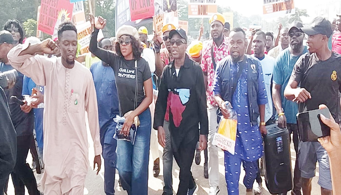 #FreeNnamdiKanuNow: Viral video of protesting crowd from Nepal, not Nigeria
