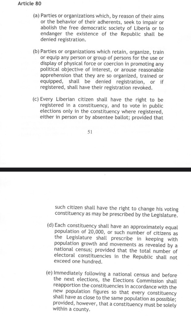 Misleading! Electoral district 17 not most populous in Liberia