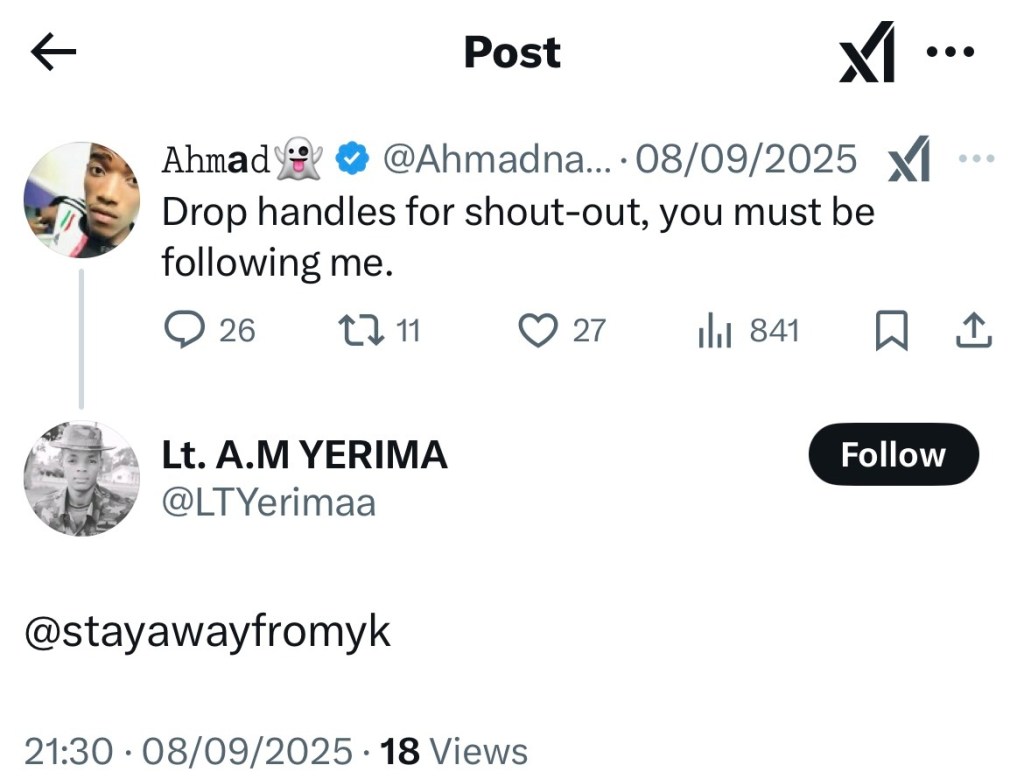 Beware of social media accounts impersonating Lt Yerima 2 Beware of social media accounts impersonating Lt Yerima