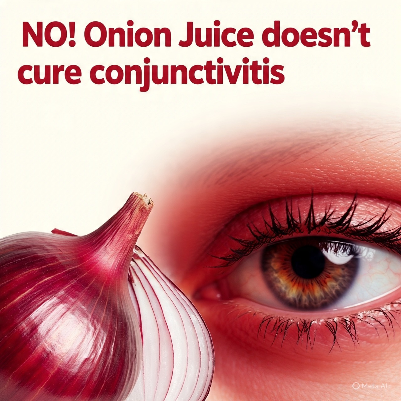 No scientific evidence onion juice cures conjunctivitis
