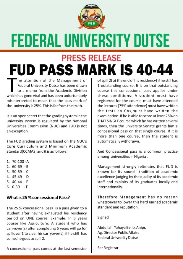Nigerian university clarifies viral concessional pass issue 3 Nigerian university clarifies viral concessional pass issue