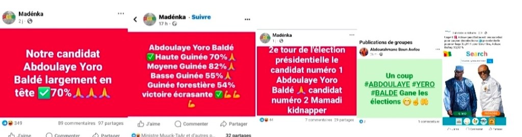 De faux chiffres créditent le candidat à la présidentielle guinéenne, Abdoulaye Yéro Baldé, de 53% des voix