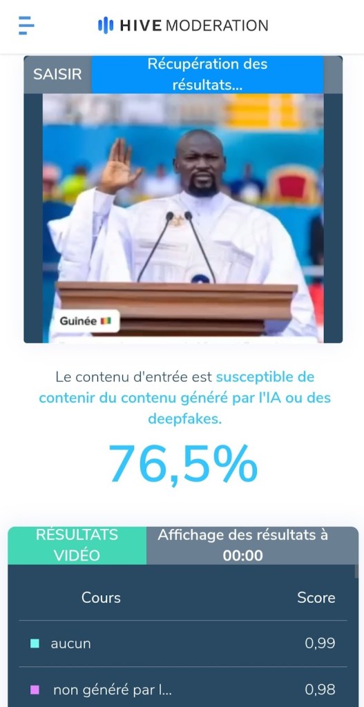 La prestation de serment de Mamadi Doumbouya modifiée par l’intelligence artificielle