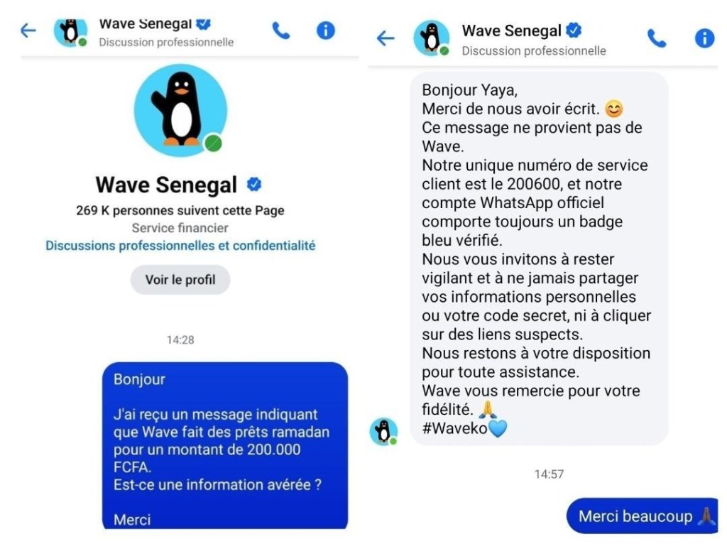 Canular sur un prêt “Ramadan” de 200 000 FCFA (environ 305 euros)
