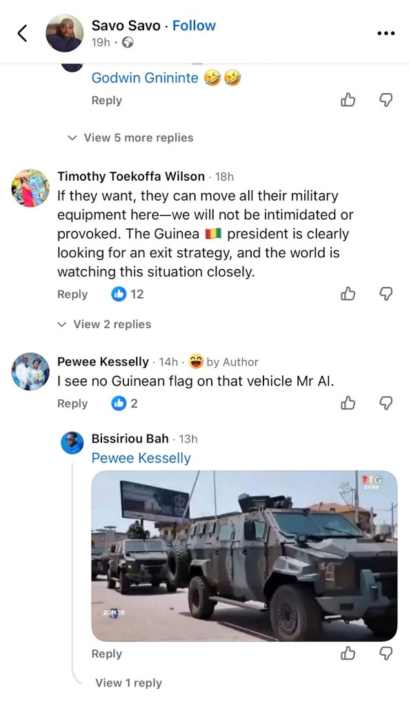 Image showcasing Guinea’s military crossover is AI-generated