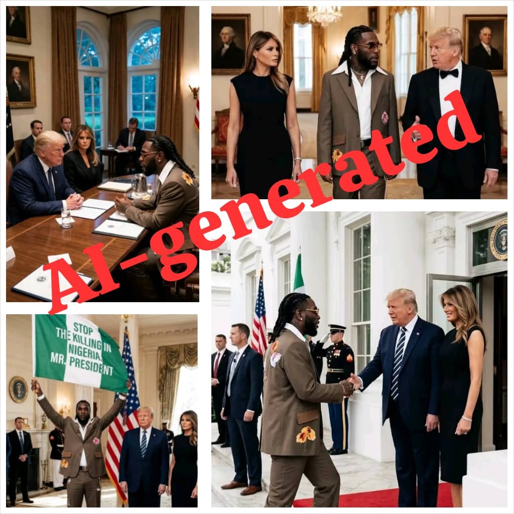 Images of Burna Boy, Trump at White House, AI-generated