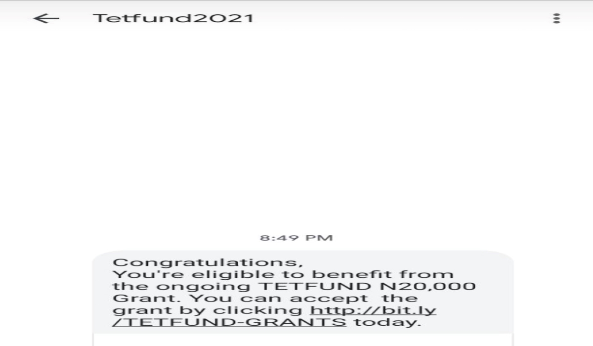 No! TETFUND not offering Nigerian students N20,000 grant
