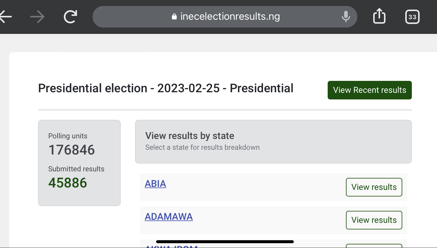 FALSE! INEC did not erase election results on its portal