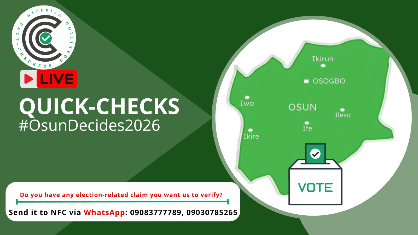 #OsunDecides2026: POST-ELECTION FACT-CHECK Sunday, August 16, 2026