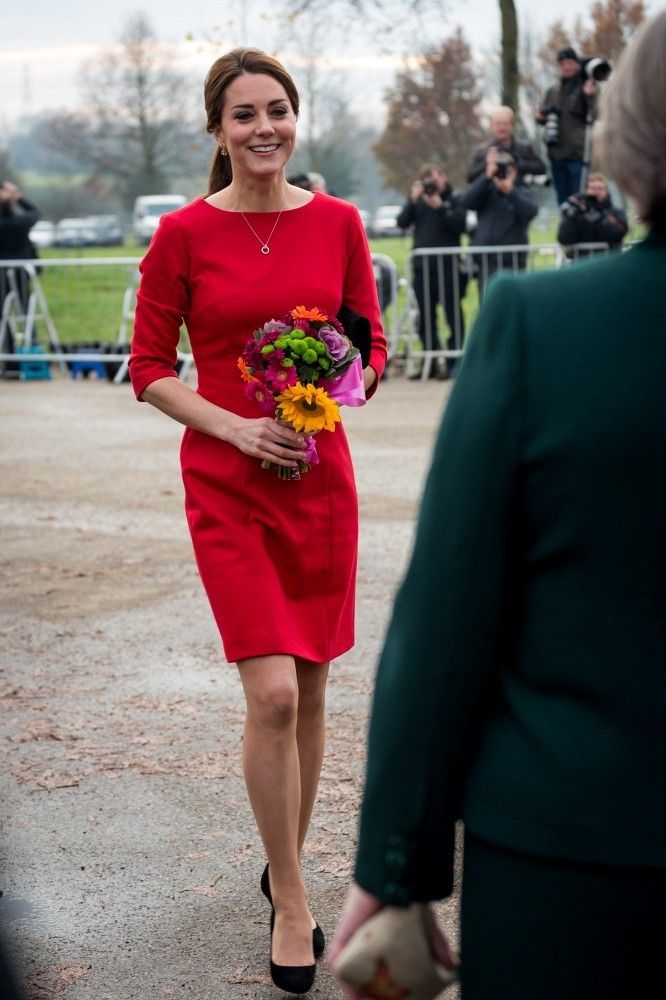 Duchess Kate Red Ascot Dress By Katherine Hooker Duchess Kate