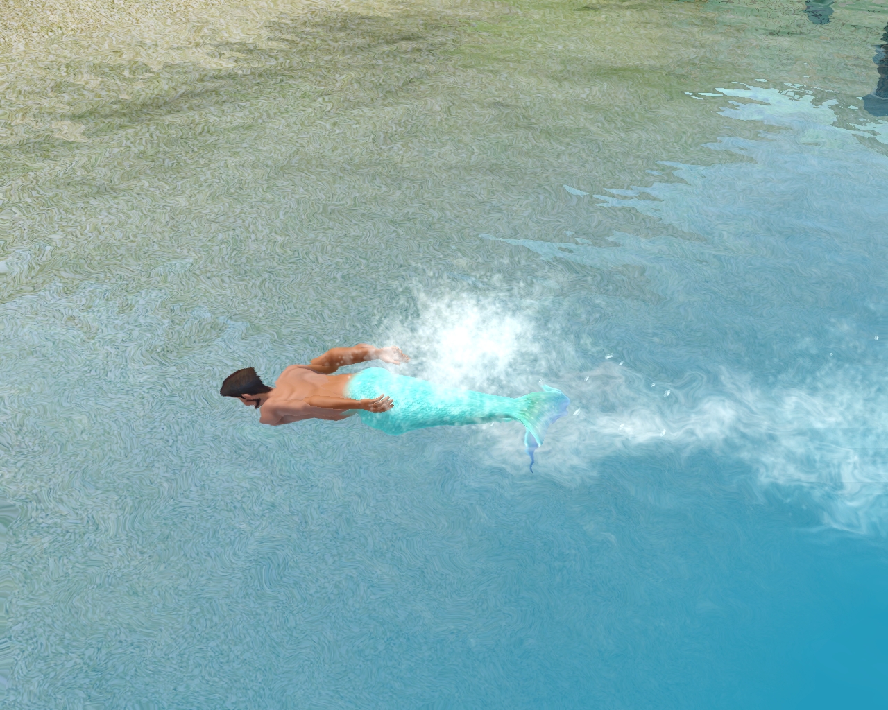 Swimming mermaid