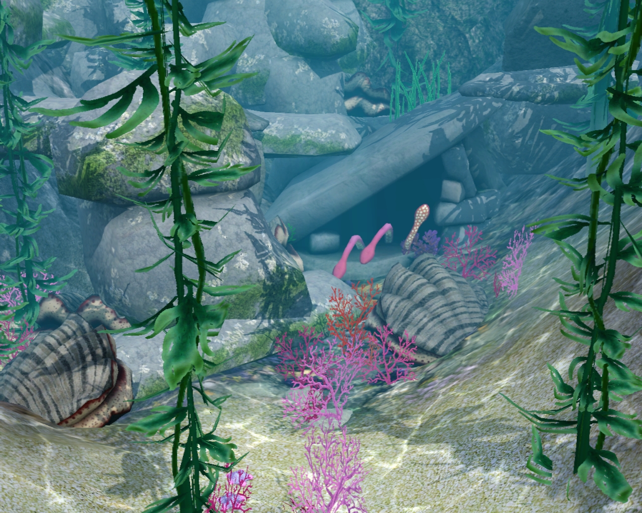 Mermaid underwater at dive site