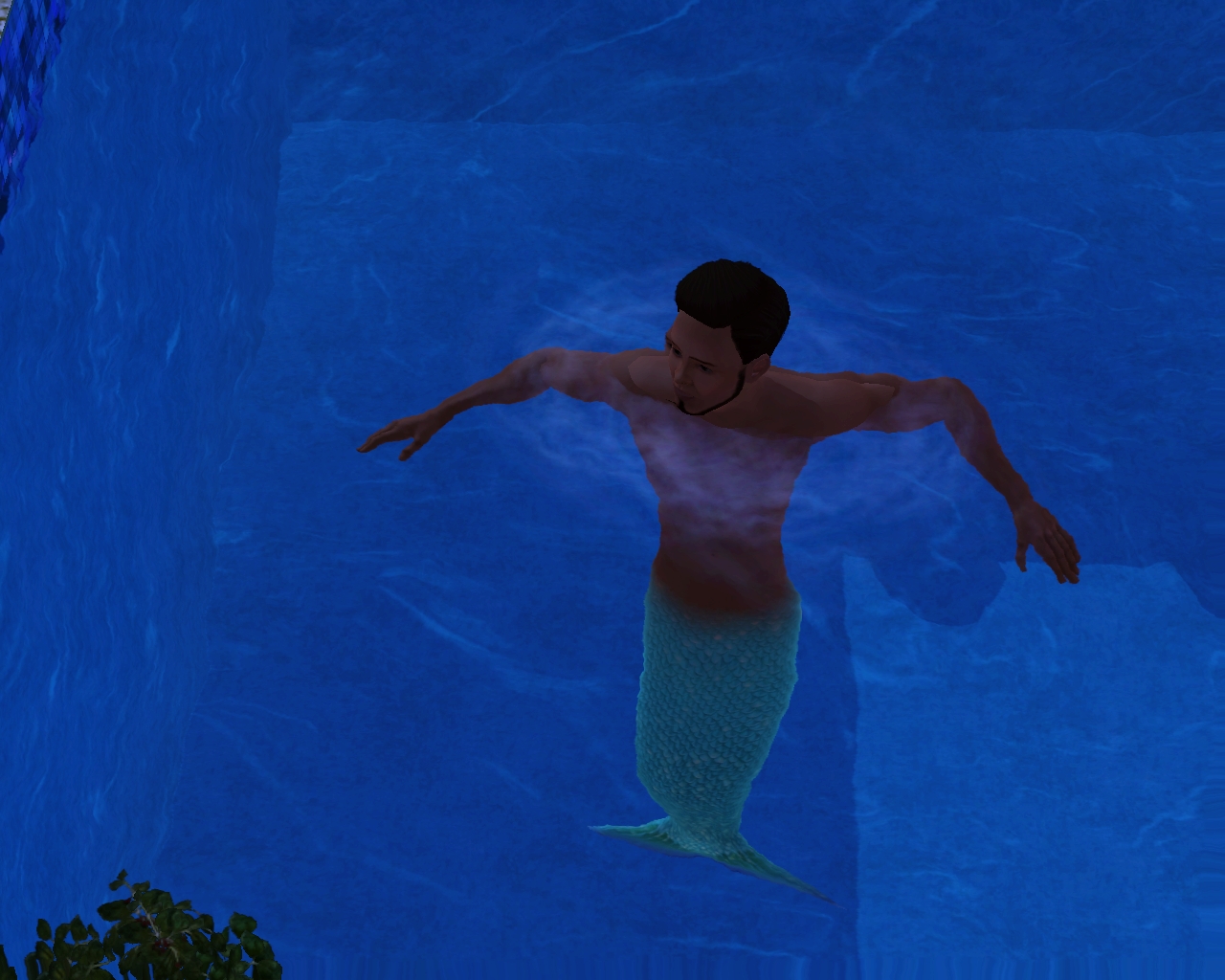 Mermaid in a pool