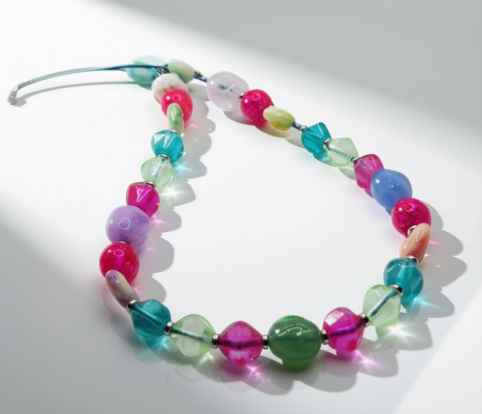 Izzy Resin and Acrylic Bead Necklace
