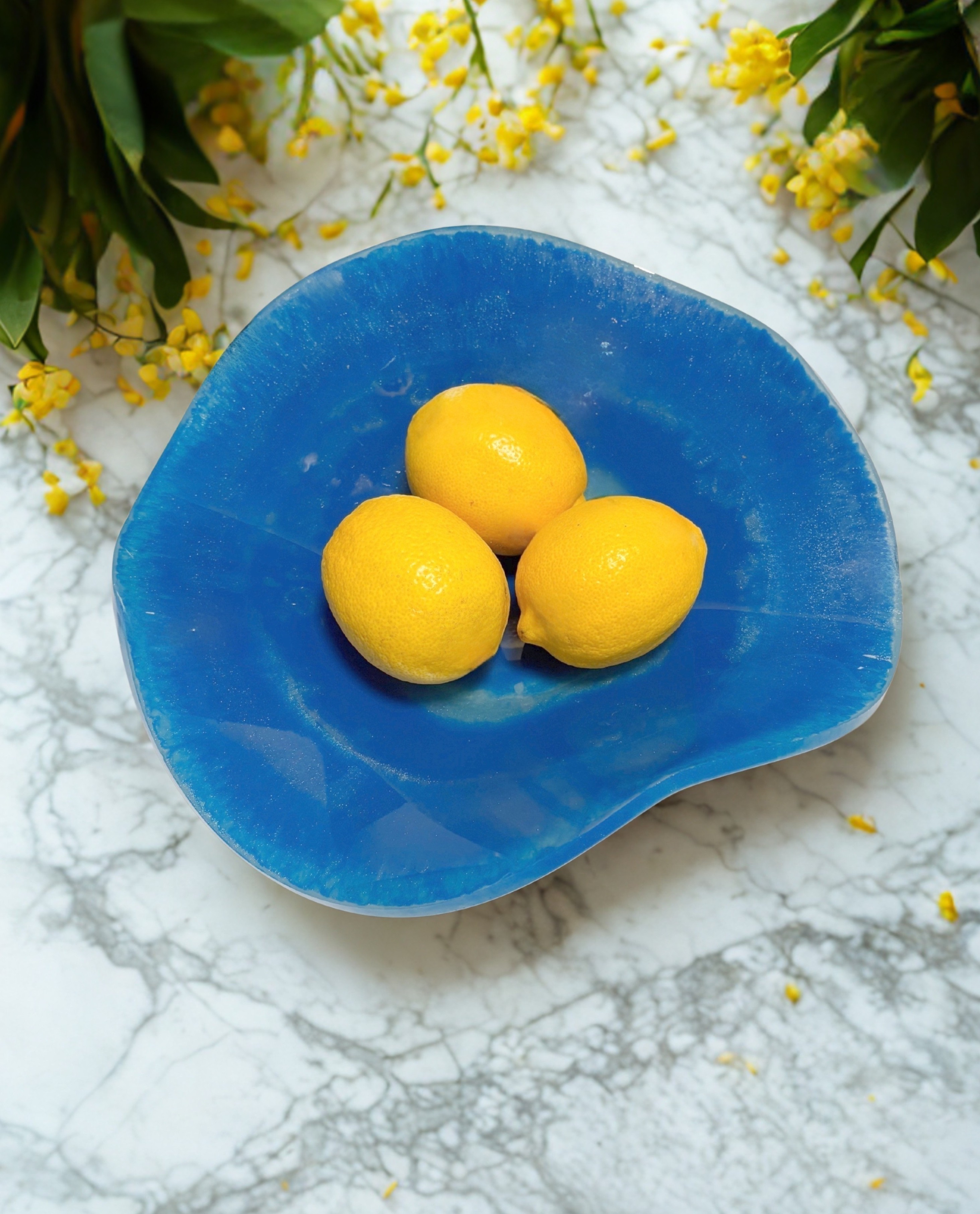 Haven Medium Resin Platter in Sea Blue and Green