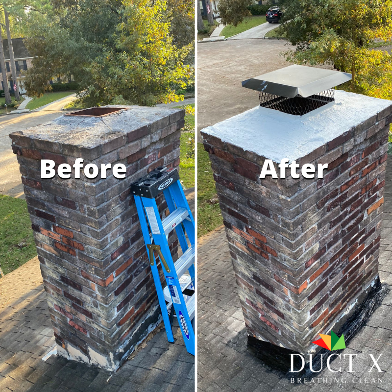 Chimney Cap and Crown Before