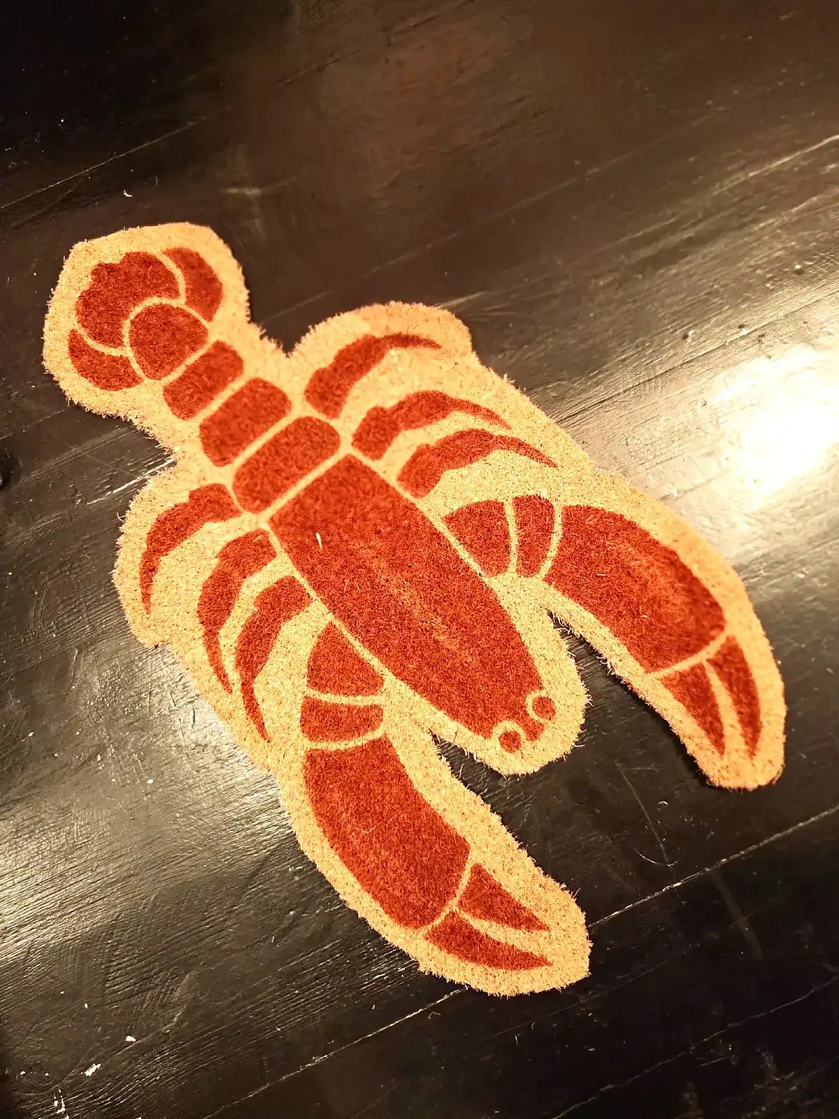 Kokosmåtte med hummermotiv til badeværelse eller køkken.