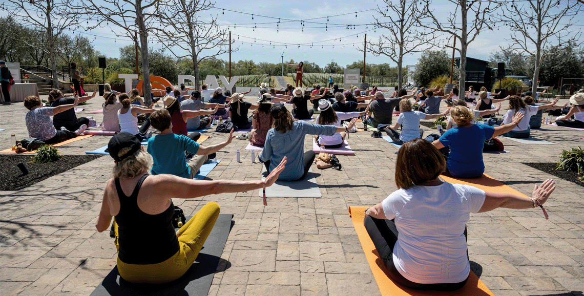 Yoga at the Start Today Wellness Retreat.