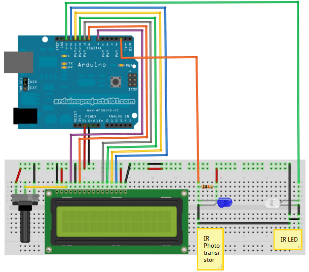 Tachometer Circuit Diagram Using Arduino - Circuit Diagram
