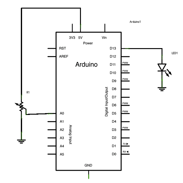 Potentiometer Or Variable Resistor Control Led Code Use Potentiometer Or Variable Resistor Control Led Code Use