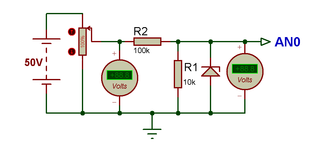 Digital Voltmeter Using Arduino Uno Range 0 50 Volt Using