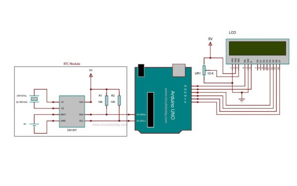 Arduino Real Time Clock Using Ds1307 Rtc Module - Creative Light Pattern - Ultra HD