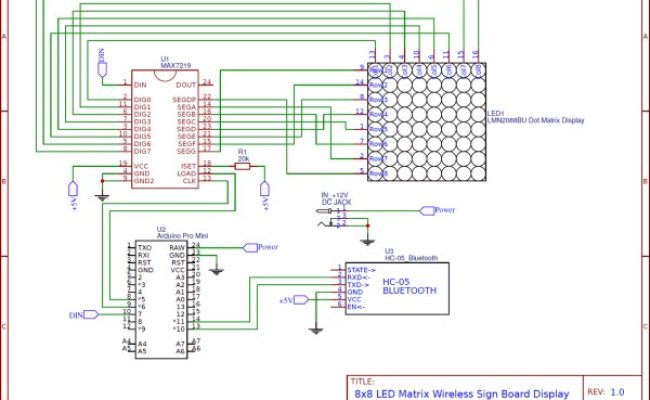 Bluetooth Controlled 8x8 LED Matrix Sign Board Display, 59% OFF