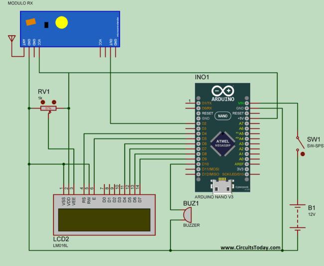 Water Level Indicator Circuit Using Arduino