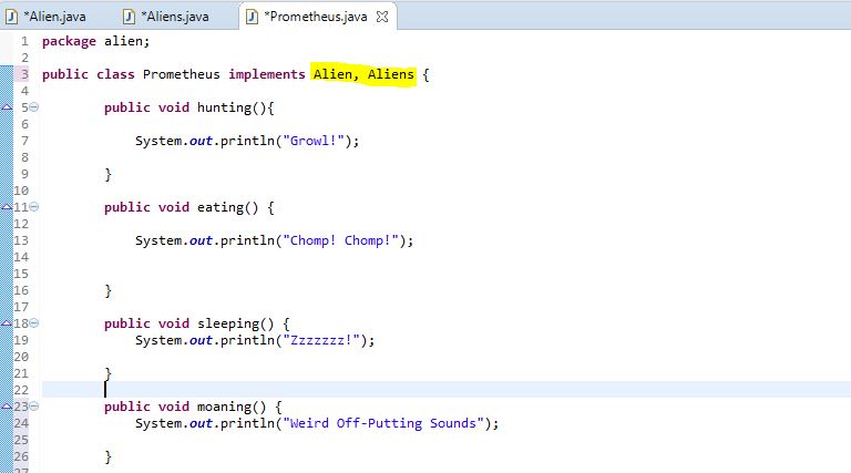 image of implementing multiple interfaces